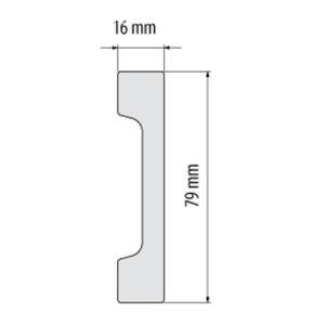 Плинтус Cezar Elegance LPC28 16х79х2440 мм (пог. м)