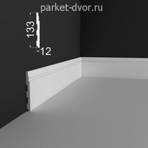 Плинтус Deartio P23.133.12 Белый под покраску 12х133х2070 мм (пог. м)