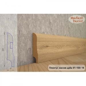 Плинтус Madest Decor из массива дуба 01-100-18 (пог. м)