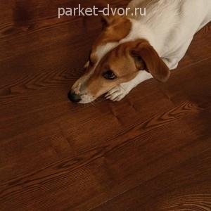 Паркетная доска Amber Wood Классика Ясень Шоколад Браш