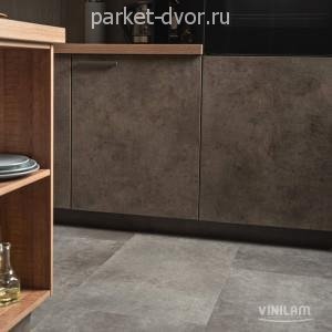 Кварцвиниловая плитка ПВХ Vinilam Ceramo XXL 2,5 мм 71610 Цемент Cтальной