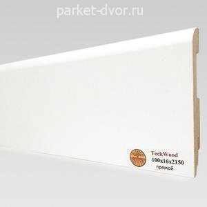 Плинтус TeckWood Белый прямой 16х100х2150 мм (пог. м)