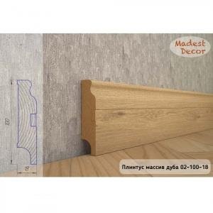 Плинтус Madest Decor из массива дуба 02-100-18 (пог. м)
