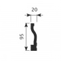 Плинтус CoSca PX017 95х20х2000 мм (пог. м)