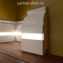 Плинтус Evrowood Белый PN 090 LED 18х100х2000 мм (пог. м)