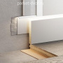Плинтус Micro 74-25-15 Скрытый Mini Серебро 14.5х50х2050 мм (пог. м)