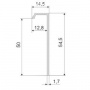 Плинтус Micro 74-25-15 Скрытый Mini Серебро 14.5х50х2050 мм (пог. м)