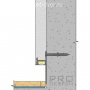 Плинтус Pro Design 7209 теневой скрытый RAL9005 Чёрный 17.5х30х52х2700 мм (пог. м)