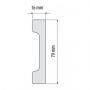 Плинтус Cezar Elegance LPC28 16х79х2440 мм (пог. м)