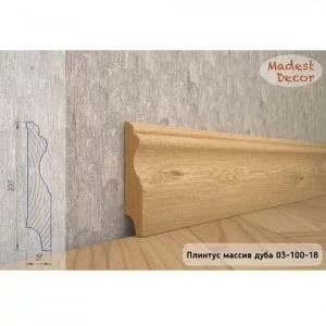 Плинтус Madest Decor из массива дуба 03-100-18 (пог. м)