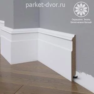 Плинтус Madest Decor 26-136-16 Белый 16х136 мм (пог. м)