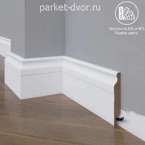 Плинтус Madest Decor 02-100-16 окрашенный в ваш цвет RAL/NCS 16х100 мм (пог. м)