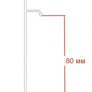 Плинтус Pro Design 323 скрытый Чёрный RAL9005 анодированный 12х80 мм (пог. м)