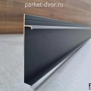 Плинтус Pro Design Universal 235 скрытый Чёрный RAL 9005 анодированный 14.5х80 мм (пог. м)