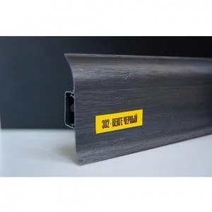 Ideal Плинтус с кабель каналом Альфа 302 Венге Черный 21x45 мм (пог. м)