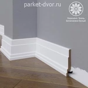 Плинтус Madest Decor 08-088-18 Белый 18х88 мм (пог. м)