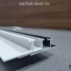 Плинтус Pro Design 380 теневой скрытый Белый Грунт 17.5х30/52х2700 мм (пог. м)