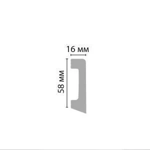 Плинтус Decomaster D234-1634ДМ 16х58х2400 мм (пог. м)