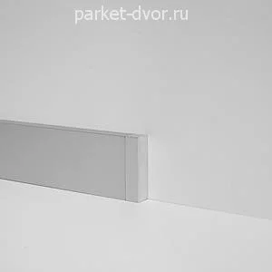 Алюминиевый плинтус Евротрим 4037 Матовое серебро 10х60 мм (пог. м)