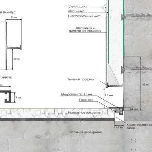 Плинтус Laconistiq Regular теневой Чёрный анодированный 15х20х3000 мм (пог. м)