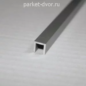 Профиль Eвротрим П-образный алюминиевый анодированный Черный 10х10х2950