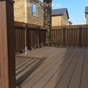 Террасная доска ДПК EcoDecking Praktik Шоколад 25х135х3000 мм
