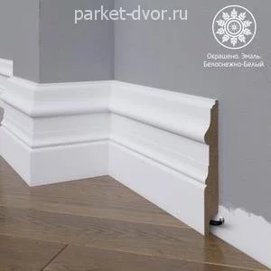 Плинтус Madest Decor 15-136-18 Белый 18х136 мм (пог. м)