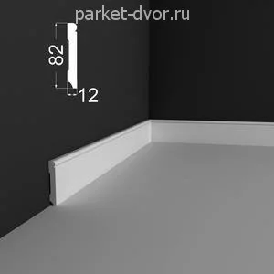 Плинтус Deartio P22.82.12 Белый под покраску 12х82х2070 мм (пог. м)