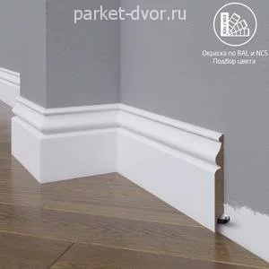 Плинтус Madest Decor 11-100-12 окрашенный в ваш цвет RAL/NCS 12х100 мм (пог. м)