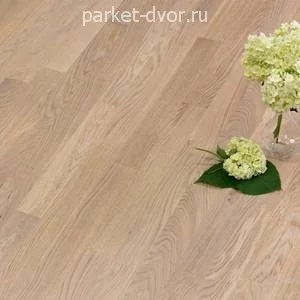 Паркетная доска Polarwood Дуб Living White Matt 3S
