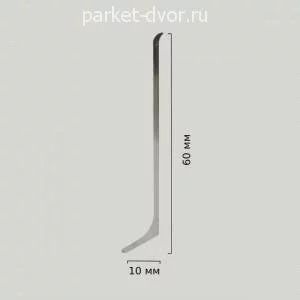 Алюминиевый анодированный плинтус Profilpas Metal Line 90/6SF белый ST матовый 78094 10х60х2000 мм (пог. м)