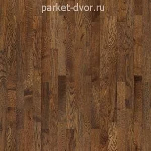 Паркетная доска Tarkett Salsa Дуб Шоколад Браш 3-полосный