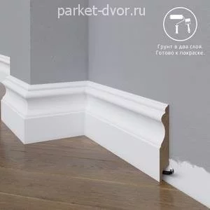 Плинтус Madest Decor 03-100-16 Под покраску 16х100 мм (пог. м)