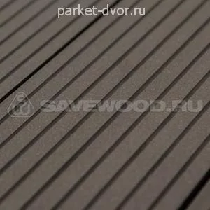 Террасная доска SaveWood Carpinus R Тёмно-коричневый 22х146х4000 мм