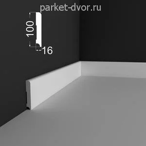 Плинтус Deartio P2.100.16 Белый под покраску 16х100х2070 мм (пог. м)