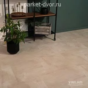 Кварцвиниловая плитка ПВХ Vinilam Ceramo XXL 2,5 мм 71615 Бетон Белый
