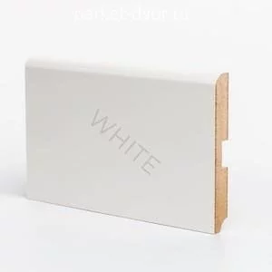 Плинтус Deartio Economy W02-120 White 16х120х2050 мм (пог. м)