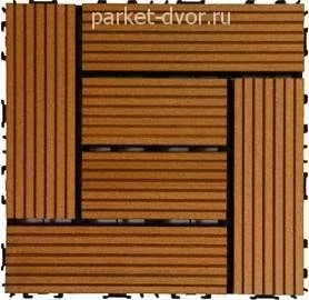 Садовый паркет из ДПК MasterDeck Тик 25х300х300 мм