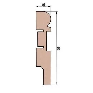 Плинтус МДФ CoSca Artiva с пазом AP28 16х80х2400 мм (пог. м)