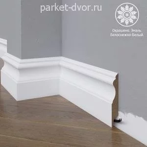 Плинтус Madest Decor 03-100-16 Белый 16х100 мм (пог. м)