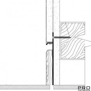 Плинтус Pro Design 323 скрытый Чёрный RAL9005 анодированный 12х80 мм (пог. м)