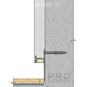 Плинтус Pro Design 7209 теневой скрытый Белый грунт 17.5х30х52х2700 мм (пог. м)