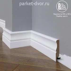 Плинтус Madest Decor 07-083-16 окрашенный в ваш цвет RAL/NCS 16х83 мм (пог. м)