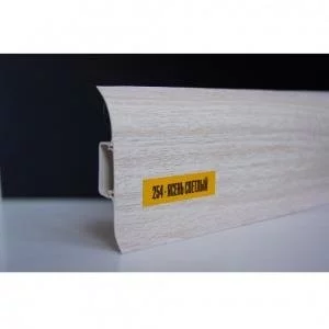 Ideal Плинтус с кабель каналом Альфа 254 Ясень Светлый 21x45 мм (пог. м)