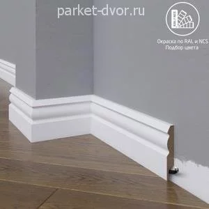 Плинтус Madest Decor 21-072-12 окрашенный в ваш цвет RAL/NCS 12х72 мм (пог. м)